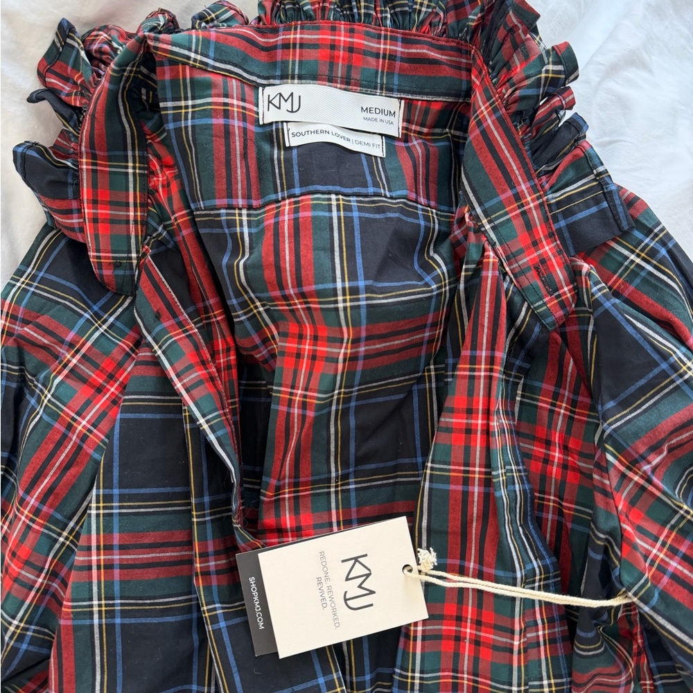 NWT KMJ Botina Black Holiday top - Picture 3 of 3